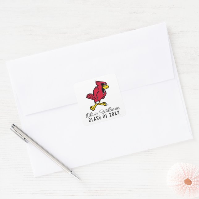 Illinois State | Graduation Square Sticker (Envelope)