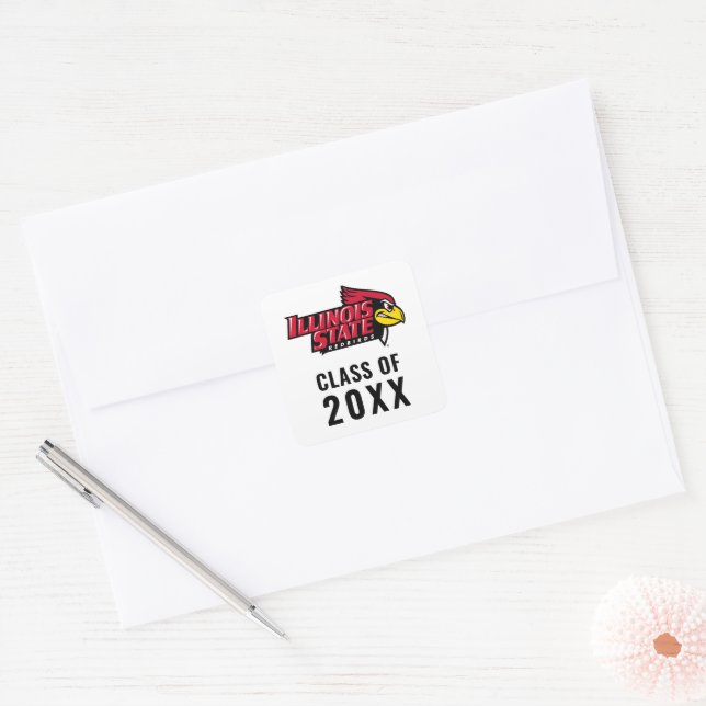 Illinois State | Graduation Square Sticker (Envelope)