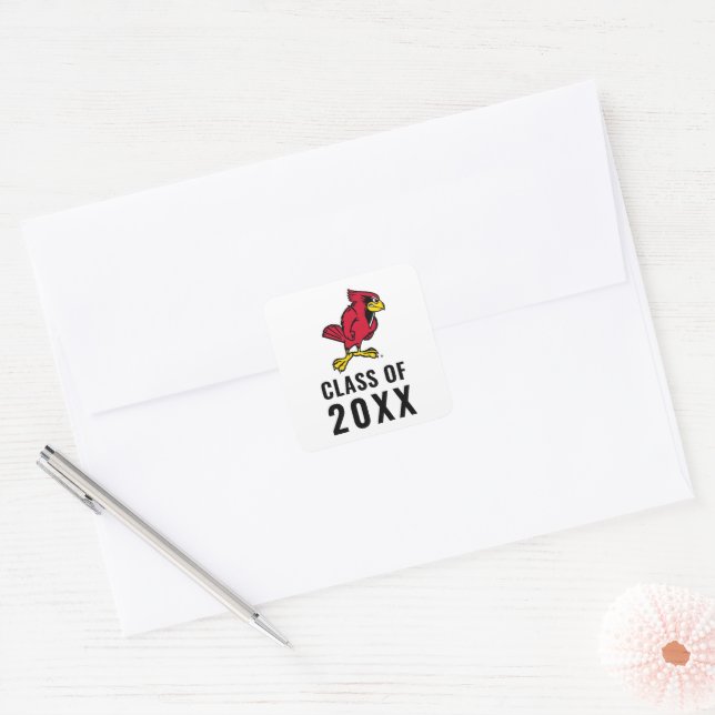 Illinois State | Graduation Square Sticker (Envelope)