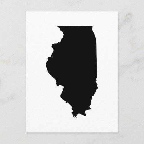 Illinois State Outline Postcard