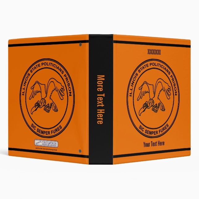 Illinois State Politicians Prison 3 Ring Binder (Background)