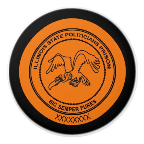 Illinois State Politicians Prison Ceramic Knob