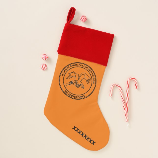 Illinois State Politicians Prison Christmas Stocking (Front)