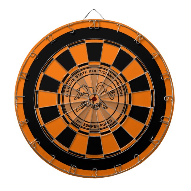 Illinois State Politicians Prison Dart Board (Front)