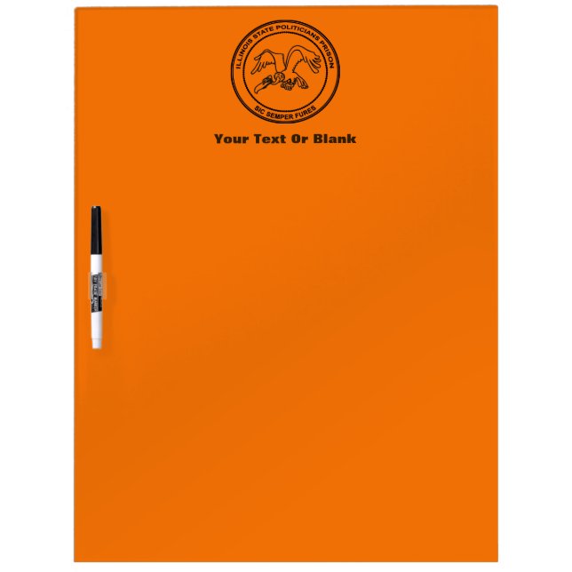 Illinois State Politicians Prison Dry Erase Board (Front)