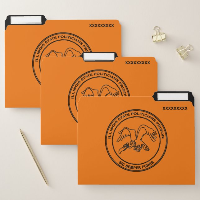 Illinois State Politicians Prison File Folder (Set)