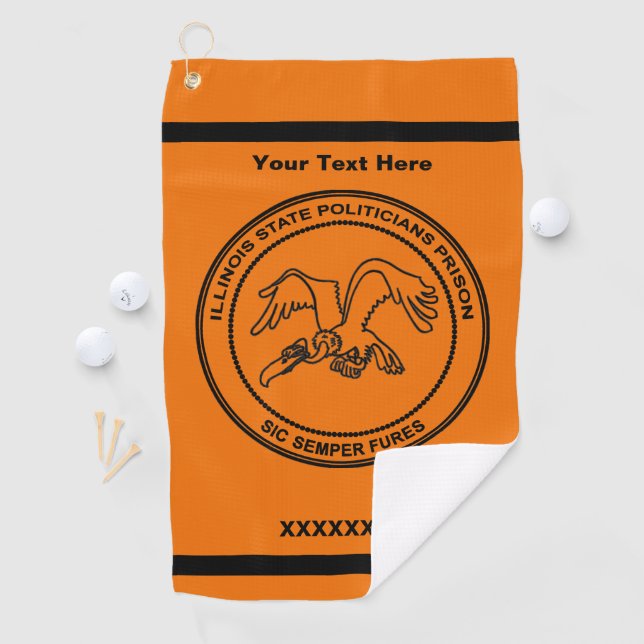 Illinois State Politicians Prison Golf Towel (InSitu)