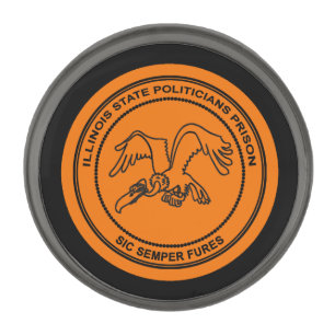 Illinois State Politicians Prison Gunmetal Finish Lapel Pin