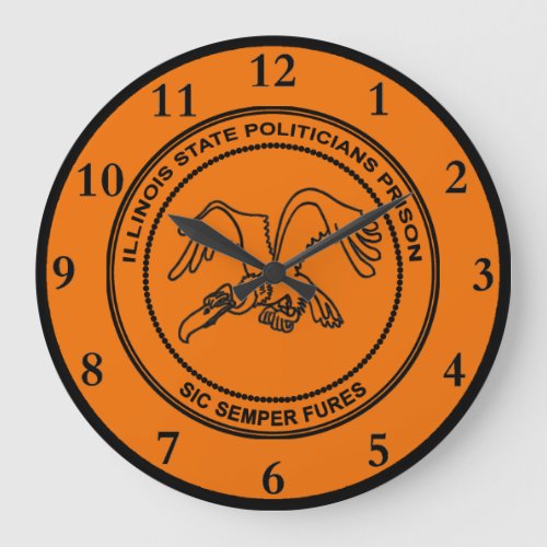 Illinois State Politicians Prison Large Clock
