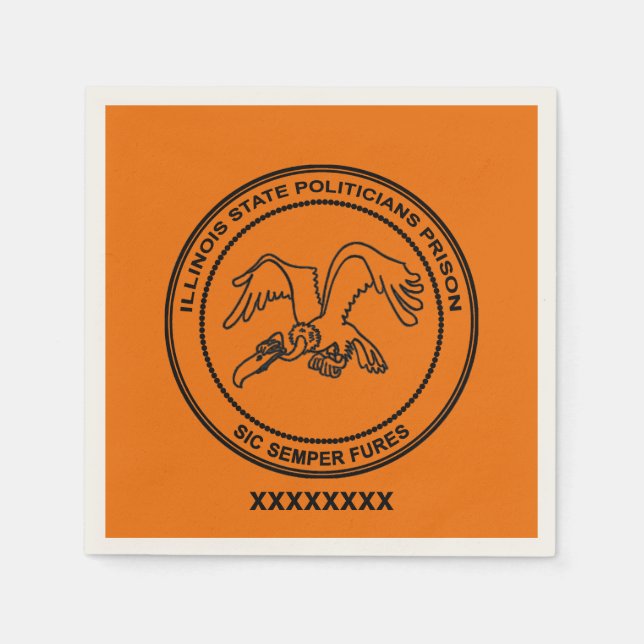 Illinois State Politicians Prison Napkins (Front)