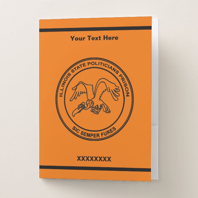 Illinois State Politicians Prison Pocket Folder (Front)