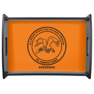 Illinois State Politicians Prison Serving Tray