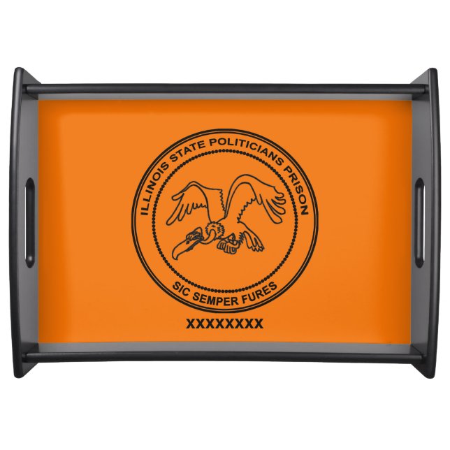 Illinois State Politicians Prison Serving Tray (Front)