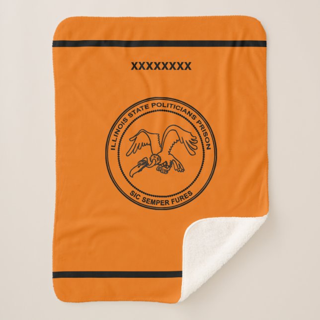 Illinois State Politicians Prison Sherpa Blanket (Front)