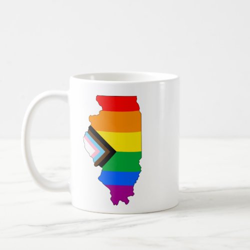 Illinois State Pride LGBTQ Progress Pride Coffee Mug