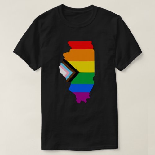 Illinois State Pride LGBTQ Progress Pride T_Shirt