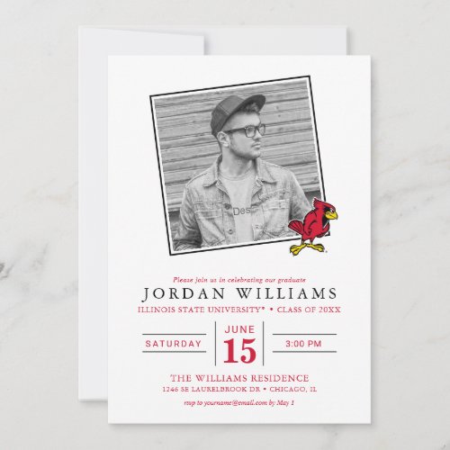 Illinois State Redbird  Graduation Announcement