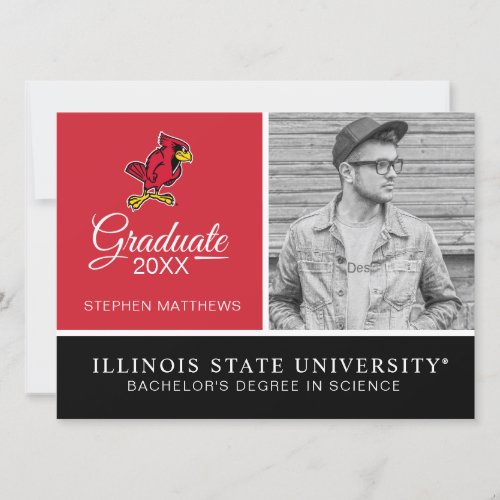Illinois State Redbird  Graduation Invitation