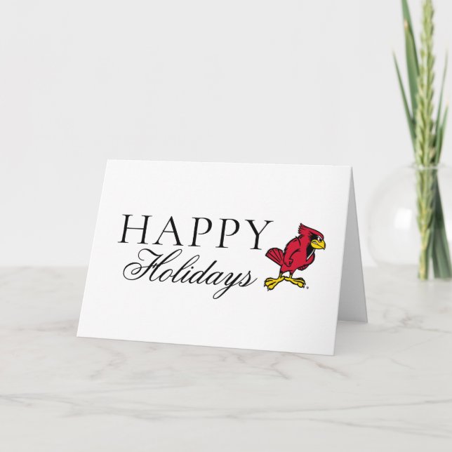 Illinois State Redbird | Happy Holidays Card (Front)