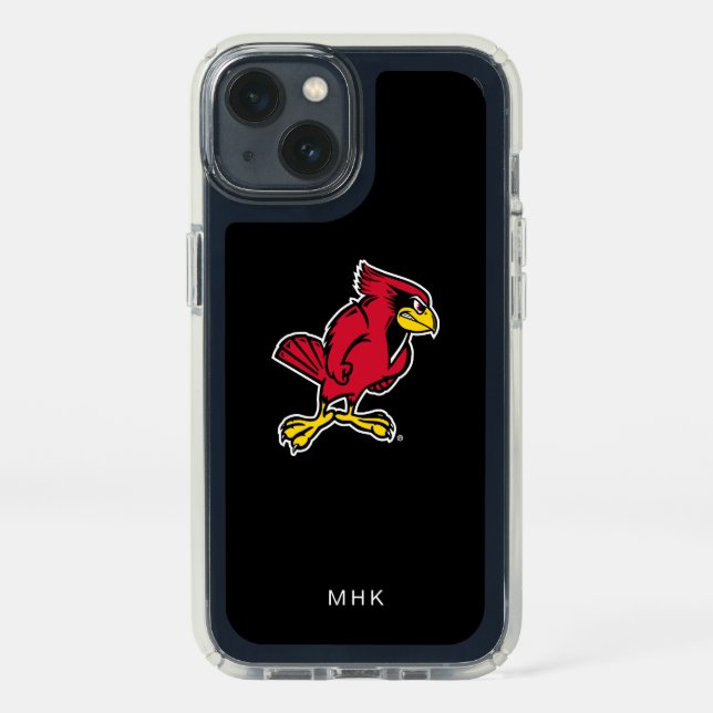Illinois State Redbird | Monogram Speck iPhone 13 Case (Front)