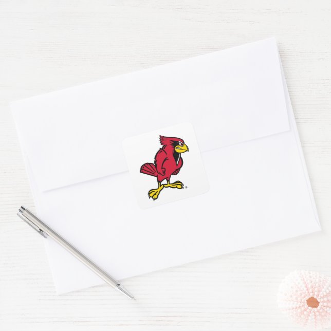 Illinois State Redbird Square Sticker (Envelope)