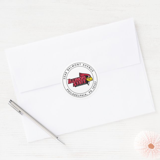 Illinois State | Redbirds Classic Round Sticker (Envelope)