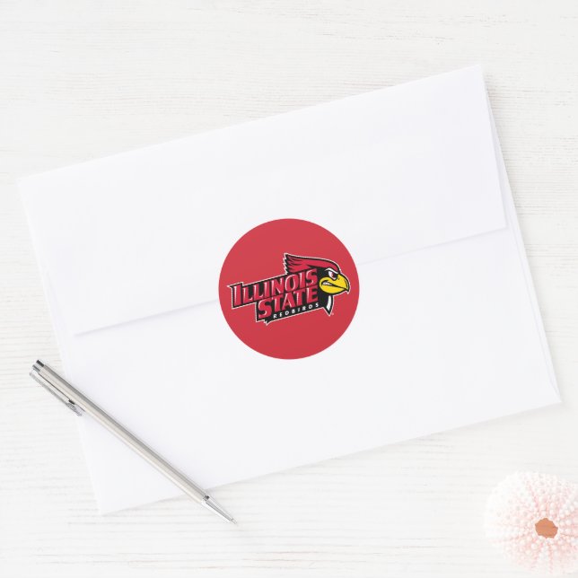 Illinois State | Redbirds Classic Round Sticker (Envelope)