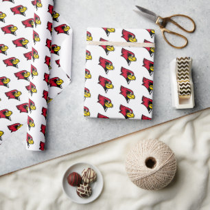 Illinois State Redbirds Profile Wrapping Paper