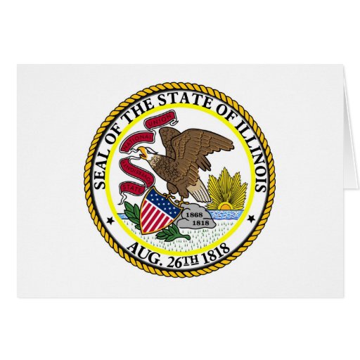 Illinois State Seal and Motto Greeting Card