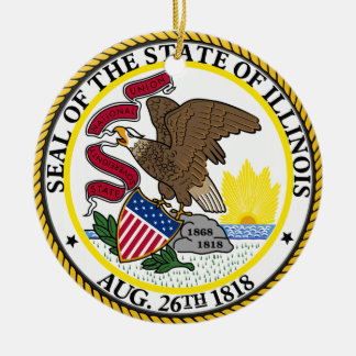 Illinois State Seal Ceramic Ornament