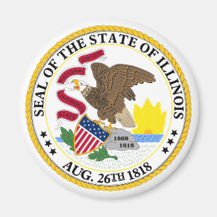 Illinois State Seal Emblem Magnet