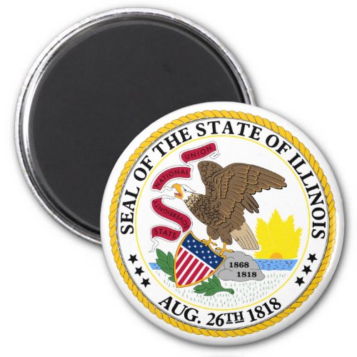 Illinois State Seal Emblem Magnet