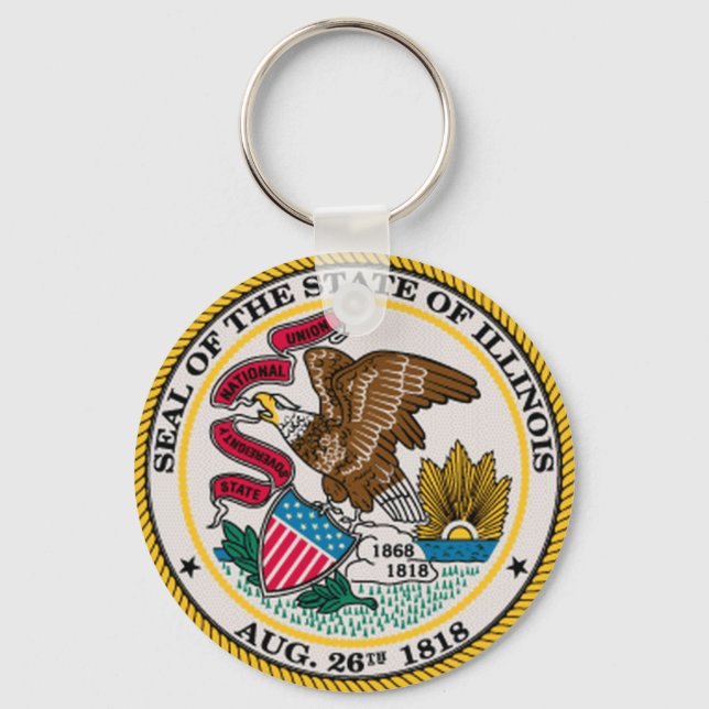Illinois State Seal Keychain (Front)