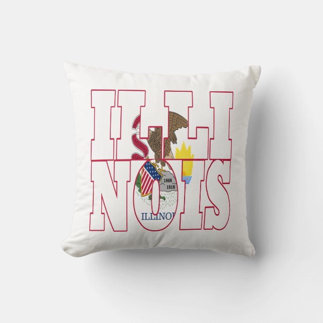 Illinois Throw Pillow (Front)