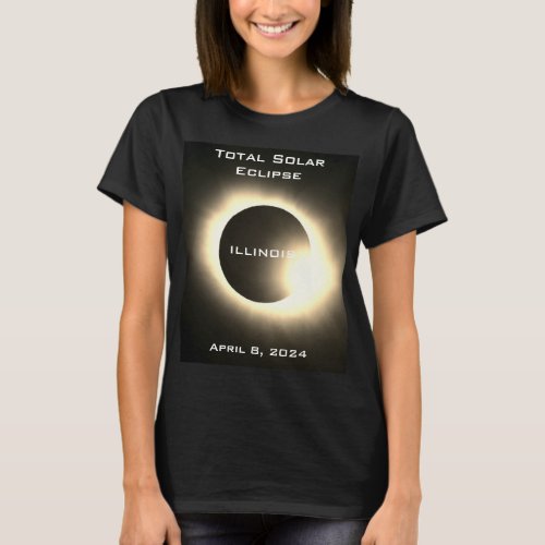 ILLINOIS Total solar eclipse April 8 2024 T_Shirt