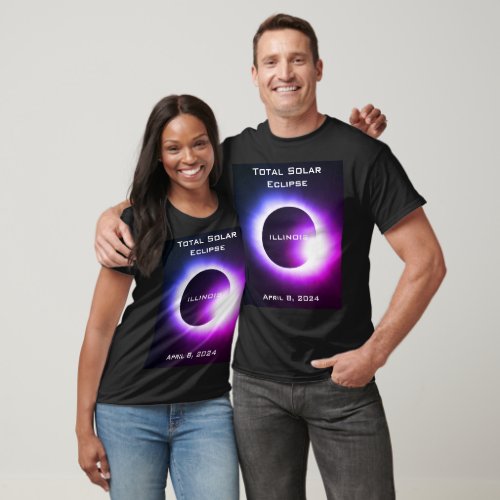 ILLINOIS Total solar eclipse April 8 2024 T_Shirt