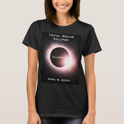 ILLINOIS Total solar eclipse April 8 2024 T_Shirt