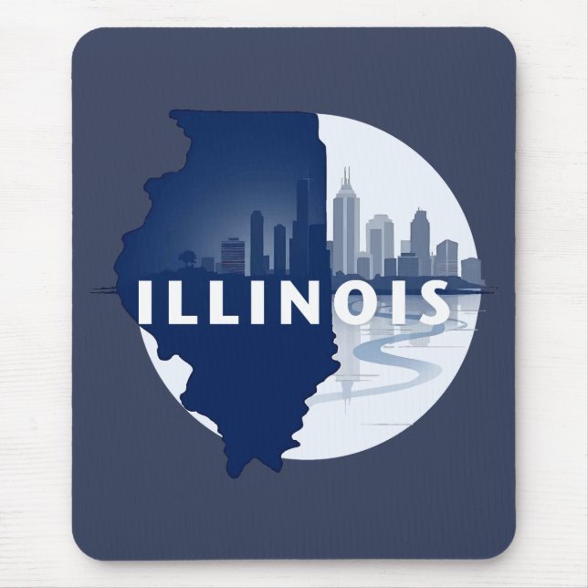 Illinois United States of America Mouse Pad (Front)