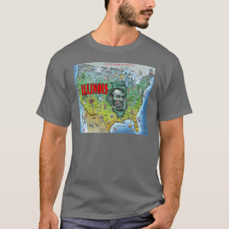 Illinois USA Map T-Shirt