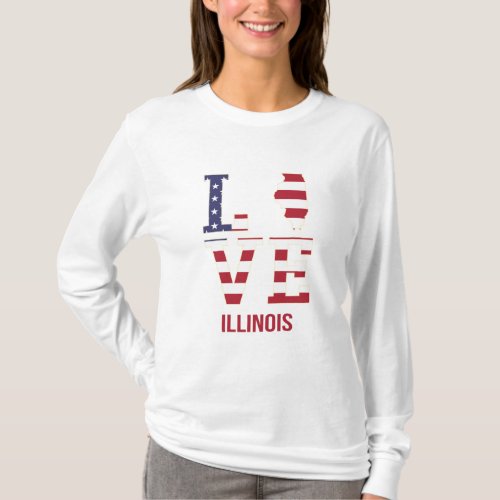 Illinois USA State Love T_Shirt