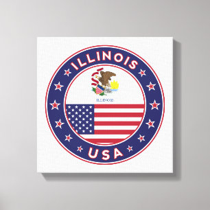 Illinois, USA States, Illinois canvas, poster Canvas Print
