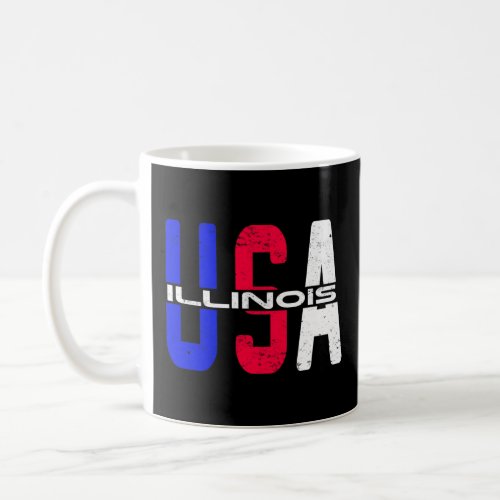 Illinois Usa Vintage Patriotic And Proud Us Citize Coffee Mug