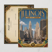 Illinois Vintage Art Deco Golden Age