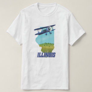 Illinois vintage map travel poster T-Shirt