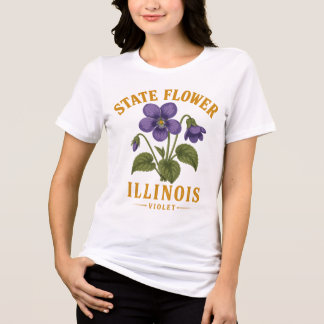 Illinois Violet State Flower Tri-Blend Shirt