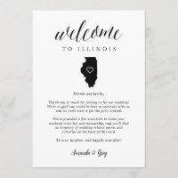 Illinois Wedding Welcome Letter & Itinerary