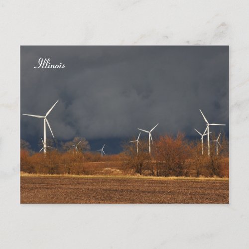 Illinois Windmills Postcard