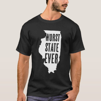 Illinois - Worst State Ever Il Sucks - Funny Graph T-Shirt