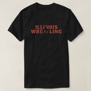 Illinois  Wrestling Team Freestyle Wrestler Gear  T-Shirt