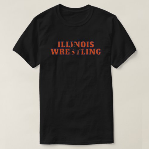 Illinois  Wrestling Team Freestyle Wrestler Gear  T_Shirt